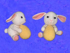 coniglietto con uovo di pasqua