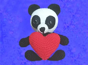 panda con cuore